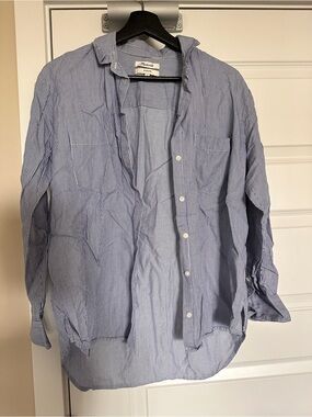 Madewell Blue Stripe Button-Up Shirt